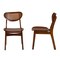 Baxton Studio Hesper Mid-Century Modern Walnut Brown Finished Wood and Rattan 2-Piece Dining Chair Set 239-2PC-13411-ZORO - alternate 5